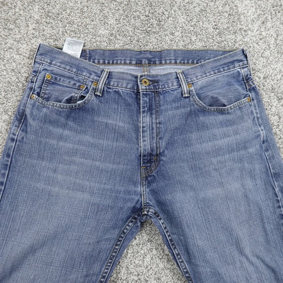 Levis Jeans Mens 36X30 Dark Blue Denim Pants 569 Loose Straight Baggy Skate Fade - Picture 6 of 16